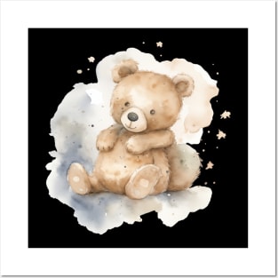 Cute baby teddy bear Posters and Art